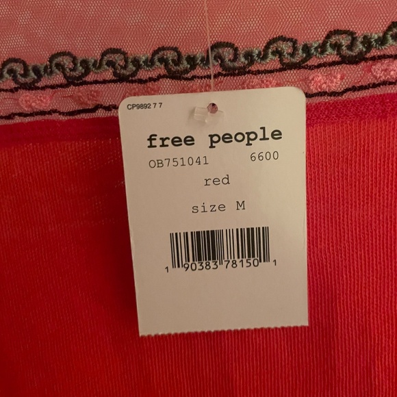 Free People High Tides Top Vibrant Orange Blouse with Bell Sleeves - Picture 9 of 9